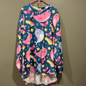 Oversized FUN Narwahl Top by JimmyJob.